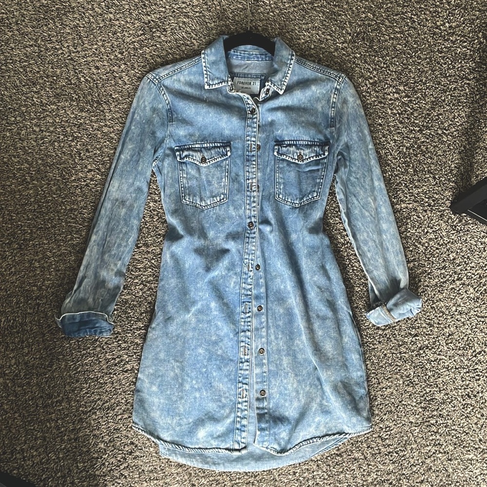 Jean Jacket Long Sleeve Dress